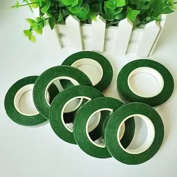 Cvjetni zeleni traka 12mm * 30m/rola, traka buketi, петлица, umjetna cvijeća prašnik, papir za pakiranje, cvjetni zelene trake, elastična traka