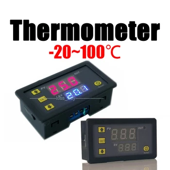 dc 5V 12v 24V Digitalni Kontroler Termostata s Dvostrukim zaslonom Prekidač Led Osjetnika temperature