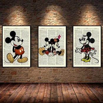 Diamond slikarstvo Disney Retro Plakati 5D DIY Diamond Mozaik Setovi za vezenje križić Doma dekor