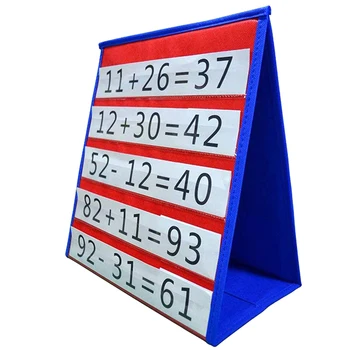 Dječje Tablica Džep Chart Iz Sigurnog Poliester Materijala, Učenje Matematike Igračke za Vizualne Kognitivnog Treninga SAL99