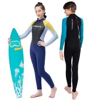 Dječji odijelo sa dugim rukavima 2,5 mm, adolescencija ronjenja brod odijelo od neoprena, imajući toplo, kupanje za surfanje, snorkelling, zaštita od ožiljaka juniori