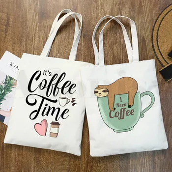Dobro, ali po prvi put za ispijanje kave, trendi torbe s grafičkim uzorkom, torbe preko ramena, dnevne torbe za kupovinu, ženska torba, ženska elegantna холщовая torba