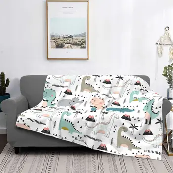 Drevni kućni ljubimci, zabavne deke s dinosaurima, флисовые Ljetnim Višenamjenski lagani pokrivači za krevete, deke za spavaće sobe