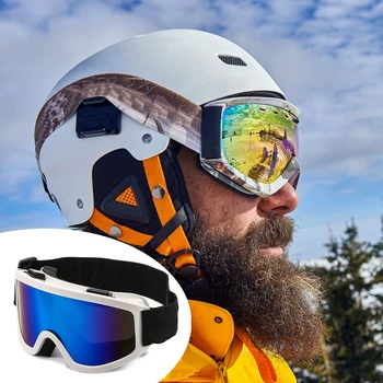 Dvoslojni šarene ski naočale sa zaštitom od zamagljivanja, ветрозащитные snježne naočale za biciklističke motorne sanke.