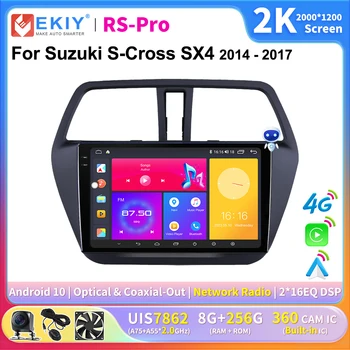 EKIY Auto stereo sa ekrana 2K Za Suzuki S-Cross SX4 2014-2017 Auto Carplay Авторадио 4G Wifi Media Player, Kasetofon GPS