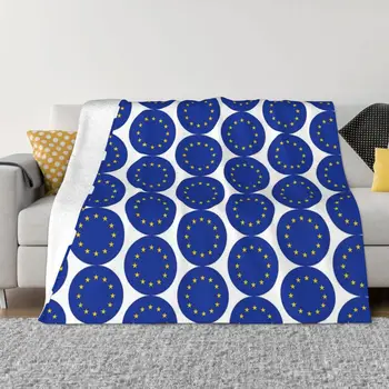 Europa Okruglo pokrivač sa zastavom EU, prekrivač za krevet, vela iz anime za bračni krevet