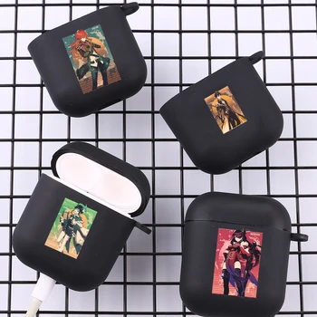 Genshin Impact Art s kukom za Airpod Pro 3 Pro2 Crna zaštitna torbica silikonska torbica za slušalice Apple Airpods 2 1