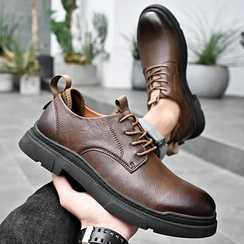 Gospodo modeliranje cipele od prave kože, kvalitetna čvrsta muška oxfords, svakodnevne službene cipele na ravne cipele talijanskog dizajna, udobne muške cipele
