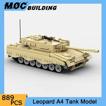 Gradivni blokovi MOC vojne serije, model je glavni borbeni tenk Leopard 2A4, vojska vojni stroj, Prikupljeni cigle, igračke za dječake, pokloni za rođendan