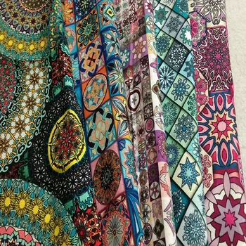 Grceful 5pcs 30x25 cm Afričke geometrijskim uzorcima Pamučna tkanina s po cijeloj površini 30x25 cm Afrička tkanina u patchwork stilu male veličine za diy