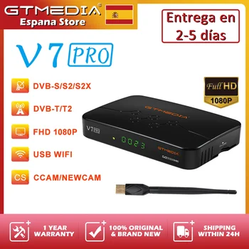 GTMEDIA V7 Pro Satelitski Prijemnik DVB-S2 S2X T2 Combo H. 265 HEVC 10-bitni Dekoder S Podrškom za USB WiFi Ccam CA Utor za memorijske kartice Za TV BOX