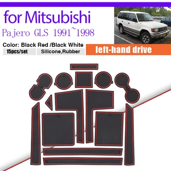 Gumena Prašinu Tepih za Mitsubishi Pajero Shogun Montero GLS 1991 ~ 1998 Za Pohranu Anti Vrata Utora Pad Gate Slot Sticke Auto