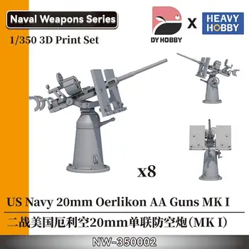 Heavy Hobby NW-350002 1/350 20-mm pištolji AA Oerlikon ratne MORNARICE SAD-MK I (plastični model)