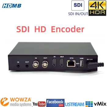 HEVC 4K 30 H. H. 264 265 SD/HD/3G SDI-IP koder-dekoder i audio i video SDI u realnom vremenu SRT, HTTP, RTSP, RTMP, UDP, ONVIF, RTMPS