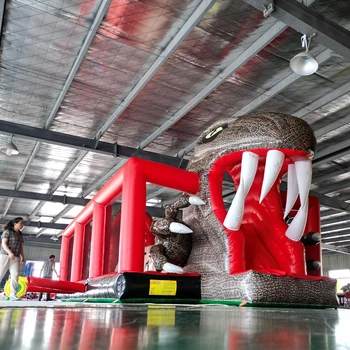 Inflatable igra s preprekama u obliku dinosaura, atrakcija, cijena po cjeniku proizvođača