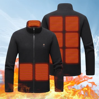 Jakna s grijačem 9 zona, punjenje preko USB, topla jakna sa grijanjem, Topli džemper sa grijanjem, Temperatura sa 3 brzine za aktivan odmor