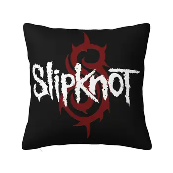 Jastučnicu s logotipom Slipknots 40x40 cm, Šminka i modni osnovna jastuk za stolice u stilu heavy metal-rock, Trg Jastučnicu