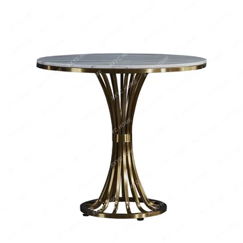 Jednostavan Luksuzni Постмодернистский stol za konferencije, Mramor, inox, to je Mali okrugli stol U Odjelu prodaje Ispred hotela