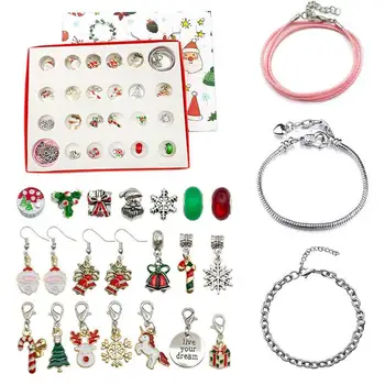Kalendar Odbrojavanje Nakit Božićni Set Za Izradu Narukvica Za Djevojčice DIY Making Jewelry Kit Jewelry Advent Calendar Božić