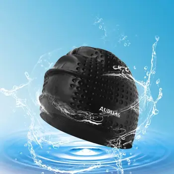 Kapa za kupanje, ženske duge kose, zaštita za uši, ne guši glavu, silikonska vodootporna kapa za kupanje sa po cijeloj površini labud
