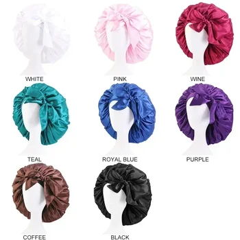 Kape-чепчики od satena Za kosu, tuširanje, spavanje, podesiva čvrste i vodootporne noćni ženske kape