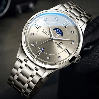 KARNEVAL 2023 Nove Luksuzne Muške mehanički sat je Moderan Poslovni Muške Vodootporne Automatski satovi od kristala stakla Relogio Masculino