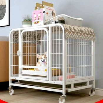 Kavez za psa, pas srednje veličine, mali pas, unutarnji dječji vrtić s wc-om, Pas kuća Teddy Kore, ograda za kućne ljubimce za veliki pas