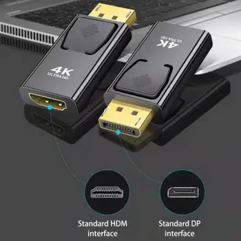 Kompatibilan sa DisplayPort adapter HDMI-DP i za muškarce i žene, kompatibilan sa HDMI video-audio 4K 1080P za PC, tv, laptop