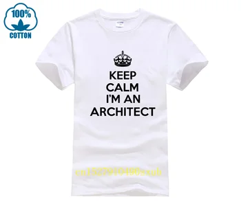 Korporativni Dizajn Majice Keep Calm i ' M An Architect Engineering Buildings Zabavna Udobna Mekana Majica okruglog izreza I Kratkih Rukava