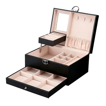 Kožna Kutija Za nakit, Kutije Za čuvanje Nakita Pojednostavljeni Višeslojni Kutije Za čuvanje Nakita Velikog Kapaciteta proizvode za dom