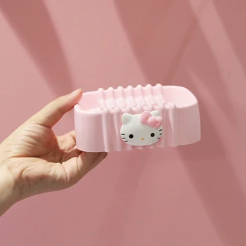 Kutija za sapun Sanrio Kawaii Hello Kitty, slatka anime crtani film, Kreativni Lijepa kuća, Kupaonica za djevojčice u domu, Odvodna kutija za spremanje sapuna za djevojčice