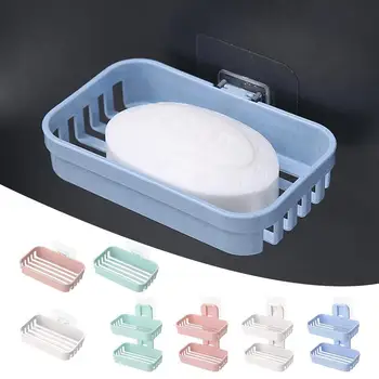 kutija za toaletni sapun 1pc, Plava Kutija za sapun, kreativno stalak za odvod sapuna, dojenče bez perforacije, personalizira lijepu policu za dom
