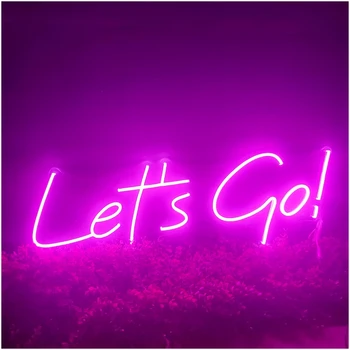 Led neonski znak let ' s Go Lets Party Night Sign Korisničko neonski svjetlo za uređenje zabave, vjenčanja, rođendana, sobe, Objesiti Dekor na zid
