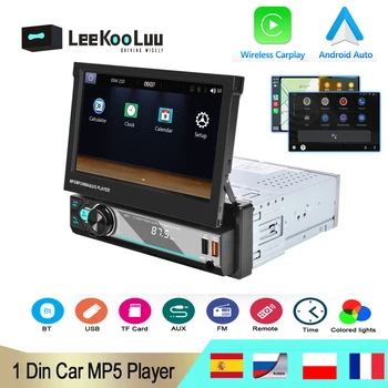 LeeKooLuu Auto Radio 1 Din Bežični Carplay Android Automatski Media Player 7 