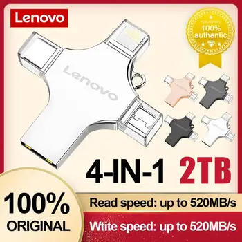 Lenovo 4in1 USB Flash disk 1 TB, 2 TB Flash-Drive Type-c Otg usb flash pogon u USB 3.0 USB Memory Stick Poklon je Mladost za iPhone i Android PC