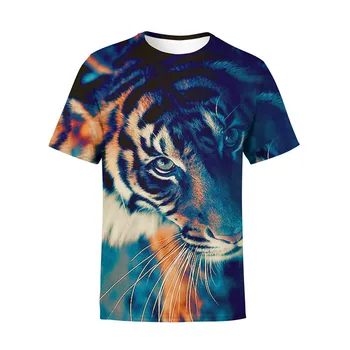 Ljetna moda dječje cool majica sa životinjama 2023, majica za dječake odjeća za dječake, majice s po cijeloj površini tigar, odjeća za djecu sa životinjama od 1 do 14 godina