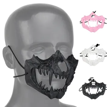 Lovački Taktički maska za vožnju biciklom na otvorenom, motociklu, meke prozračna maske na pola lica, pribor za косплея u igri CS, zurke