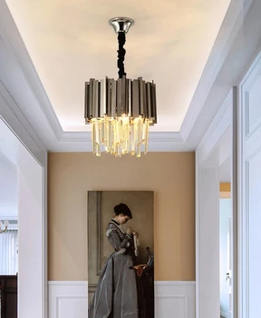 Luksuzna luster predvorju K9 Crystal, mala okrugla stropne lampe za spavaće sobe, blagovaonice, хромированное/zlatno svjetlo za kuhinje, led luster