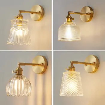 Luksuzni zidne lampe Nordic Light, kreativna lampe od bakrene stakla, svjetla za spavaće sobe, dnevni boravak, restoran, ogledalo u kupaonici, svjetiljke
