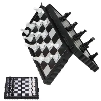 Magnetni Prometni Šahovski Set Prijenosni Trening Šahovski Set Za Višekratnu Upotrebu Šah Zajednice Igračke S Torbicom Za Pohranu Dar Za Djecu I Odrasle