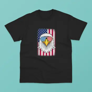 Majica sa патриотическим orlom, SAD-u, američka zastava, 4. srpnja, klasična majica s dugim rukavima