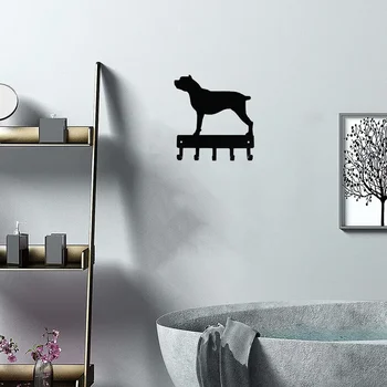 Metalne obrta širine 9 cm na metalni zid - Vješalica za ključeve i povodac za pse Cane Corso za dnevni boravak, spavaće sobe, radne sobe, verande