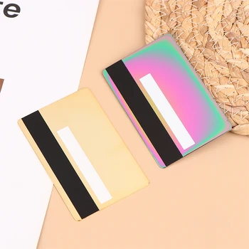 Metalni slr odražava kreditna kartica sa utorom za čip i branded pruga 0,8 mm, poklon kartica s poliranje za članstvo