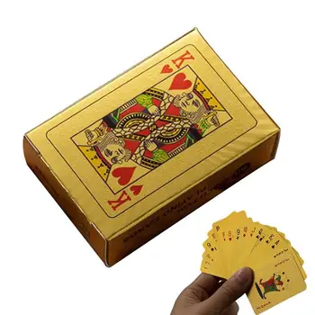 Mini-Kartice Za Poker, Maleni Igraće Karte, Nove Edukativne Igračke Karte Sa Zlatnom Folijom, Zlatni Dječji Karte Za Dječake I Djevojčice, Odrasli
