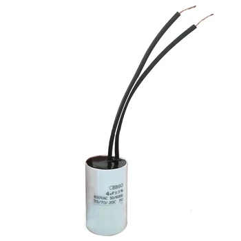 Mini-radni kondenzator CBB60 za cirkulaciona pumpa za upijanje kisika sa žicom 450 1 μf 1,2 1,5 3 4 5 6 μf