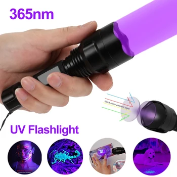 Mini UV Led Svjetiljka Prijenosni Ultraljubičasto Svjetlo 395/365нм 3 Način rada USB-Punjiva Skalabilne Baklja Lampa Scorpion Detektor