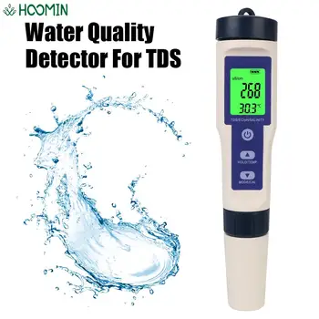 Mjerač temperature, obogaćen Vodikom, Alat Za Mjerenje čistoće 5 u 1 Detektor Kvalitete vode PH/TDS/EC/SALT/TEMP