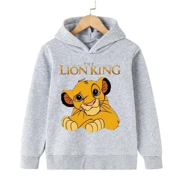 Moderan dječje majica Lion King Simba za mlađe dječake i djevojčice Pulover Simba s likovima iz crtića Dječje jesen odjeća, Veste Lion King Simba