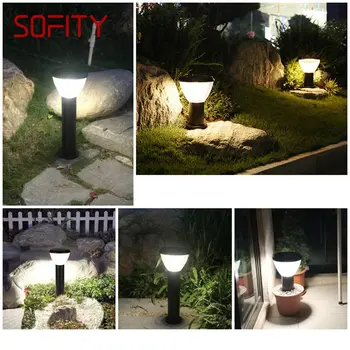 Moderna ulica solarne lampe za travnjak SOFITY, led vodootporna vrtne svjetiljke za unutarnjeg dvorišta, na trijemu vile