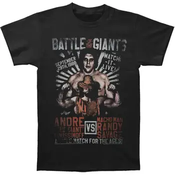 Muška приталенная majica Andre The Giant Battle Of The Giants XXXXXX-Velika crna